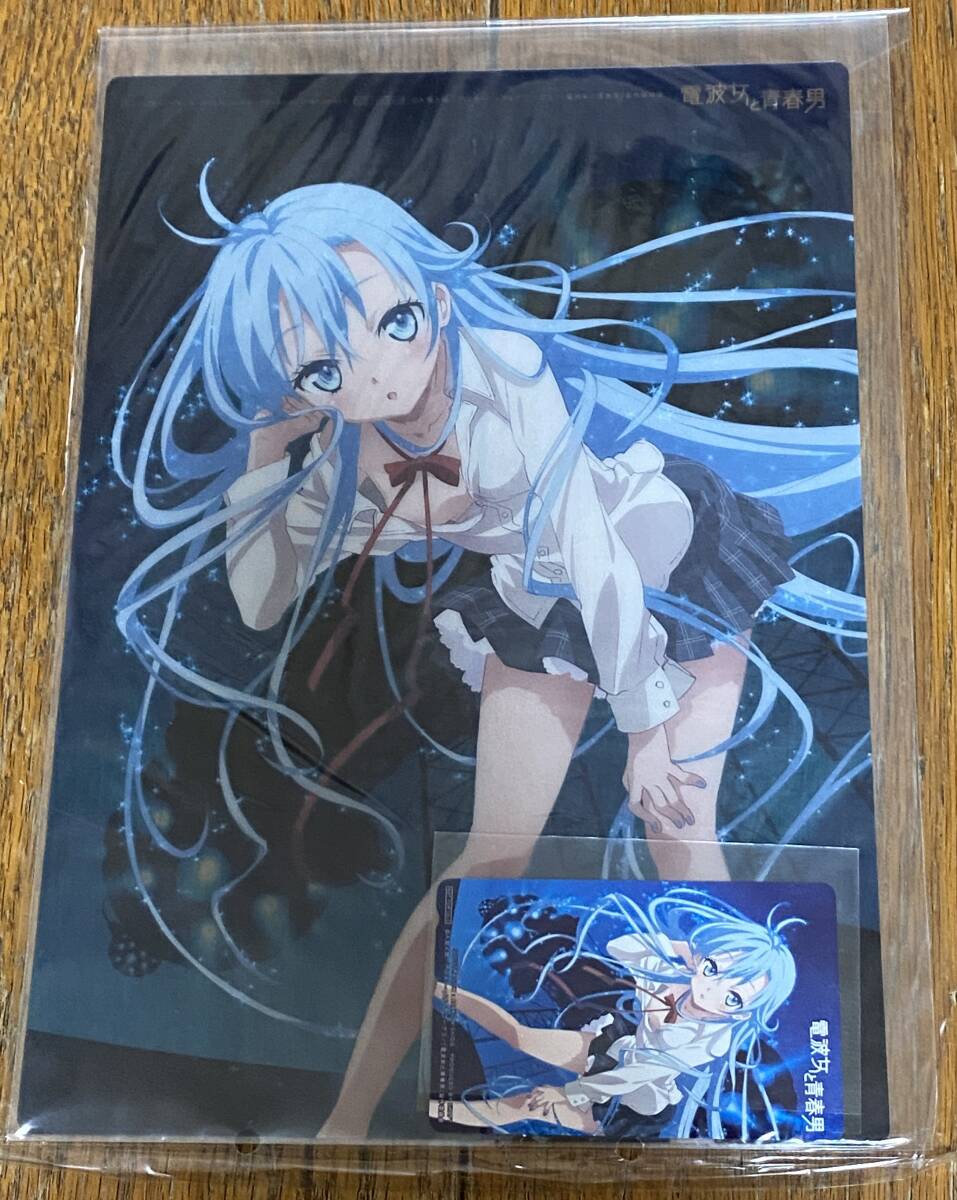 電波女と青春男 Ex Erio×原画集 とらのあな限定版 特典 藤和エリオ テレカ クリア下敷き 未開封 西田亜沙子_画像1