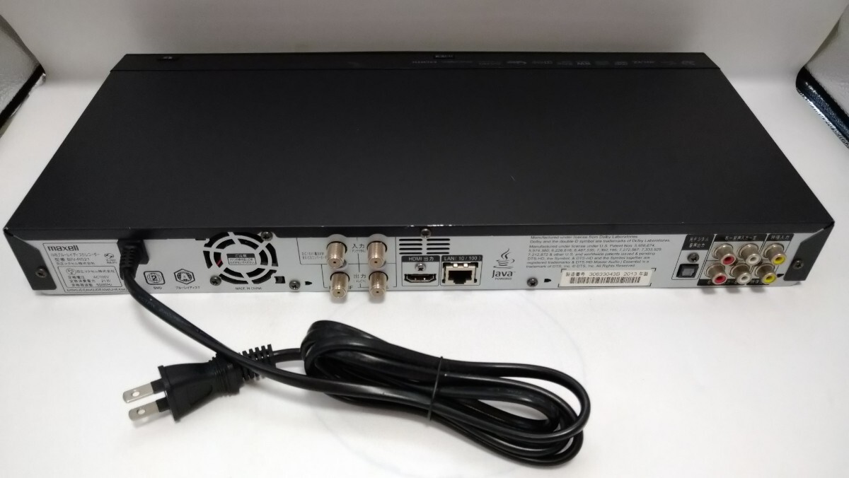 maxell 500GB HDD內(nèi)蔵 iVDRスロット搭載 ブルーレイディスクレコーダー BIV-R521 マクセル 2番組録畫　2013年制
