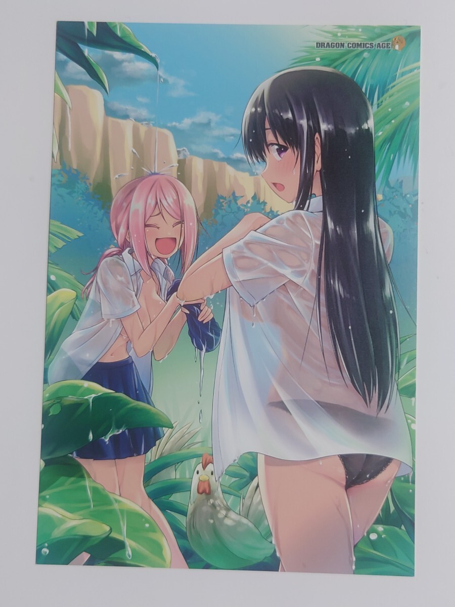 【非売品】「異世界ゆるっとサバイバル生活」 イラストカード ポストカード メッセージペーパー ノベルティ ドラゴンコミックスエイジ_画像2