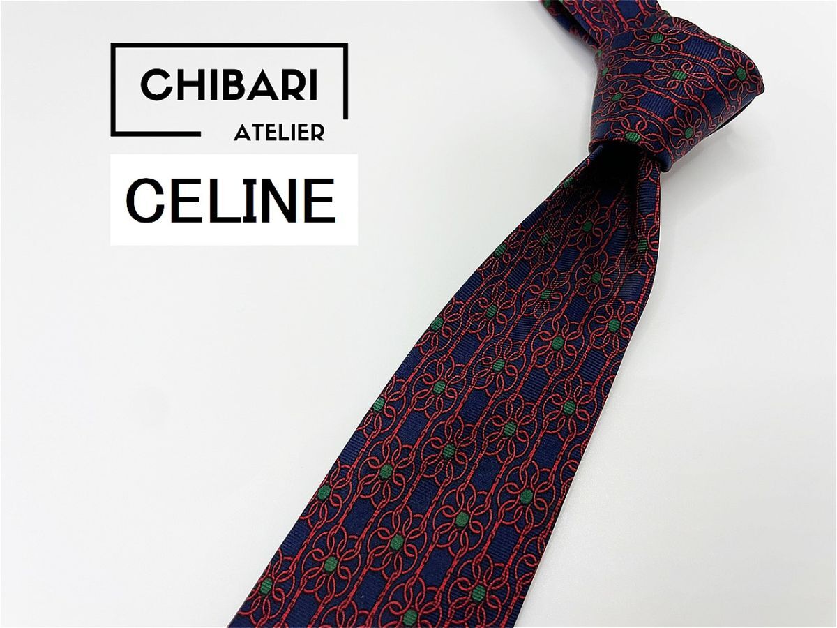 CELINE Celine точка рисунок галстук 3шт.@ и больше бесплатная доставка мужской темно-синий 0804080