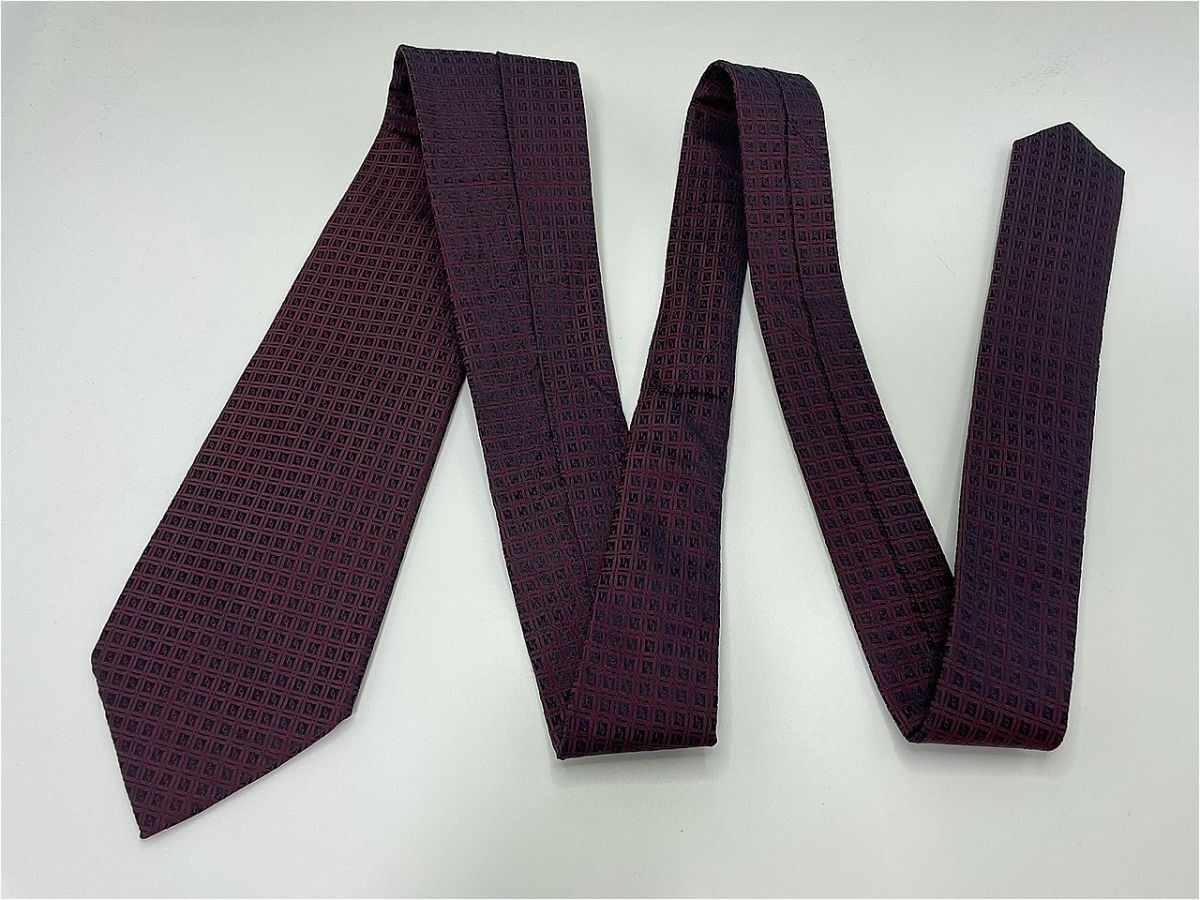 【超美品】SHIPS　シップス　ドット柄 ネクタイ 3本以上 送料無料 メンズ ワインレッド　0901079