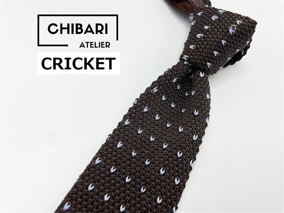 【美品】CRICKET　クリケット　ドット柄 ネクタイ 3本以上 送料無料 メンズ ブラウン　0901137_画像1