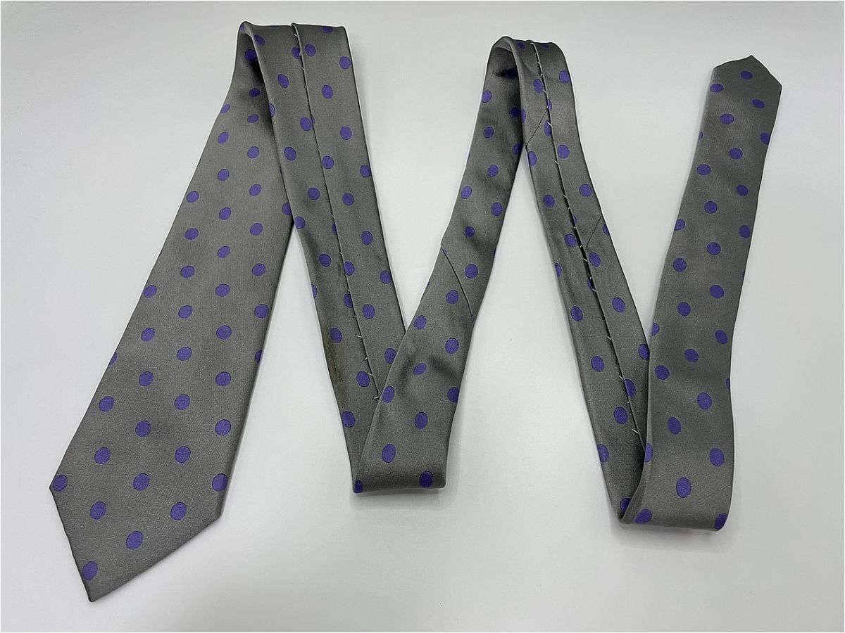 【美品】United Arrows　ユナイテッドアローズ　ドット柄 ネクタイ 3本以上 送料無料 メンズ グレイ　0804103_画像3