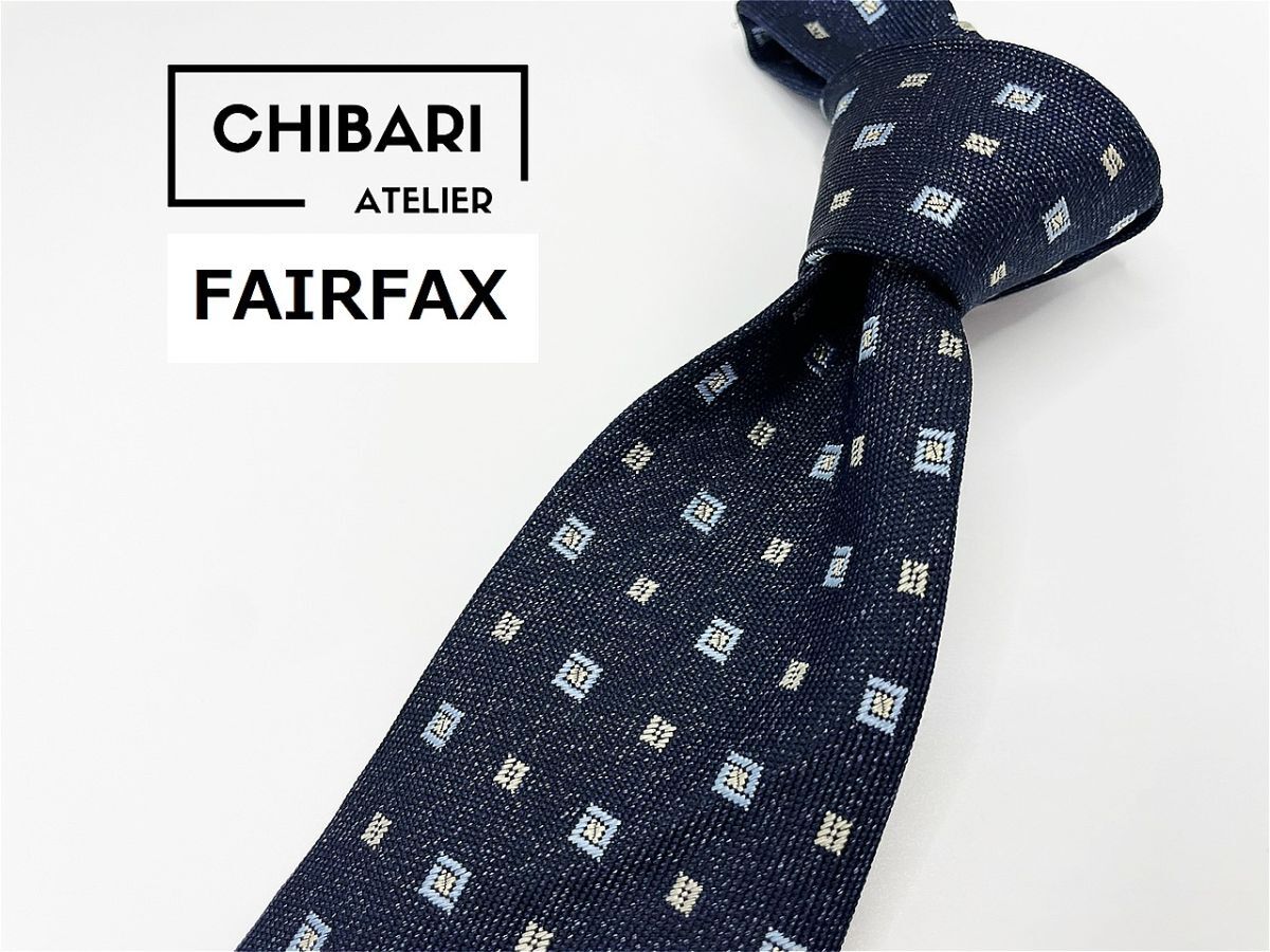 【超美品】FAIRFAX　フェアーファックス　ドット柄 ネクタイ 3本以上 送料無料 メンズ ネイビー　0902004_画像1