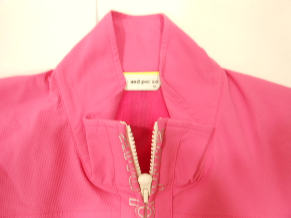 ★★試着のみ.アンパスィ and per se.Wフルジップジャンパー・ピンク.サイズ.M.★★_画像2