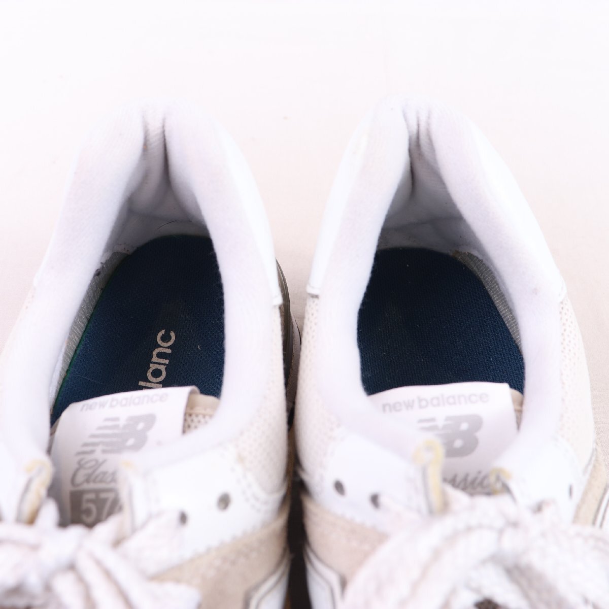 574 ニューバランス 28.0cm/new balance ライトグレー 白 ホワイト 中古 古着 メンズ スニーカー yy6716_画像8