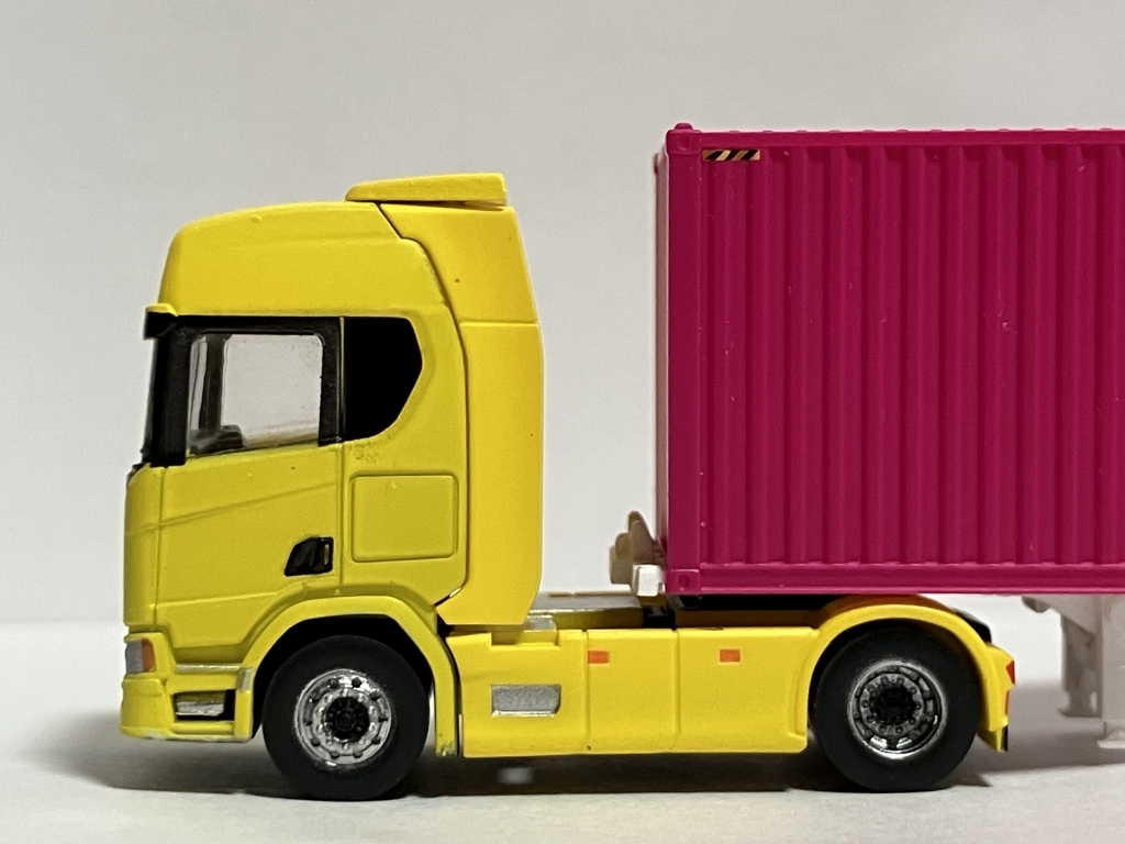 TOMYTEC スカニアトレーラー イエロー オーシャンネットワークエクスプレスコンテナ搭載車-502-4_画像2