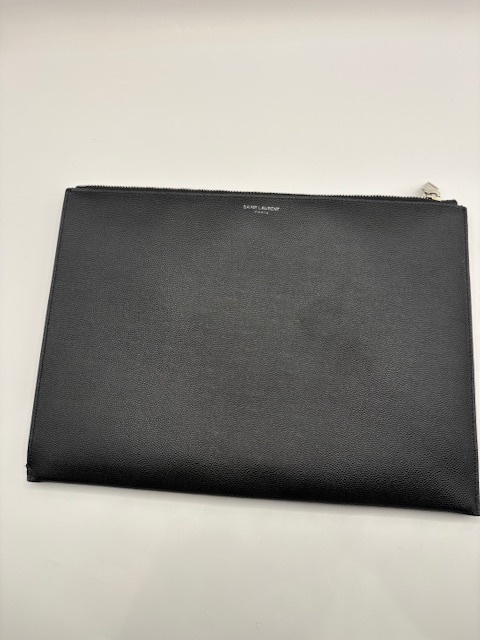 SAINT LAURENT サンローランパリ レザー クラッチバッグ ブラック 397294_画像1