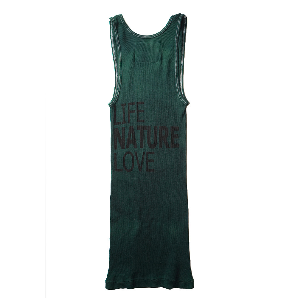 キムタク着用/新品【 フリーシティー FREE CITY 】USA製/アイコンロゴプリント/LIFE NATURE LOVE/リブタンクトップ2/日本サイズM相当_画像3