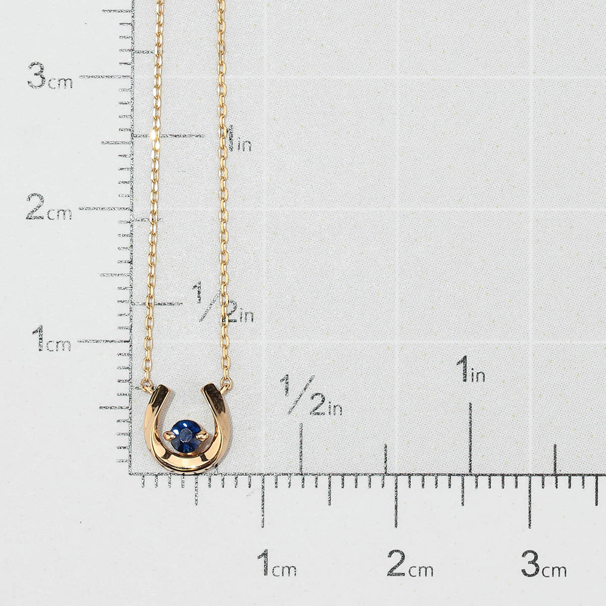 スタージュエリー STAR JEWELRY ホースシューネックレス サファイア K10YG 中古 プレラブド 返品OK
