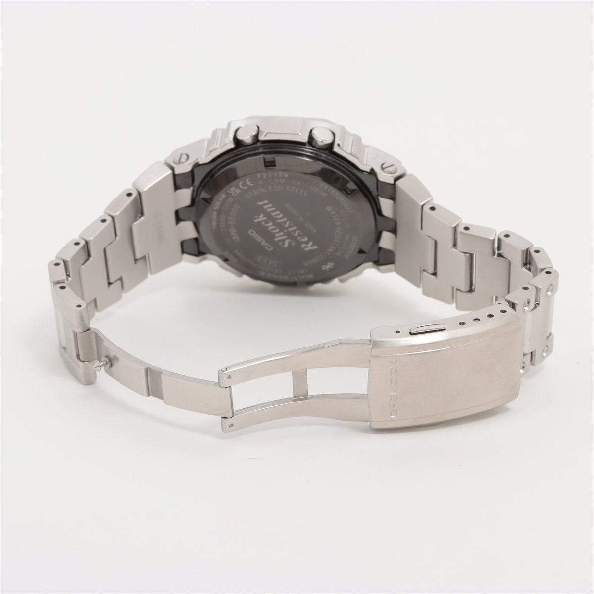 ■ 1円 ～ 中古 美品 參定8.4萬■ カシオ CASIO ■ G-SHOCK GMW-B5000D-1JF ■ フルメタル シルバー ソーラー G-STEEL メタルバンド メンズ