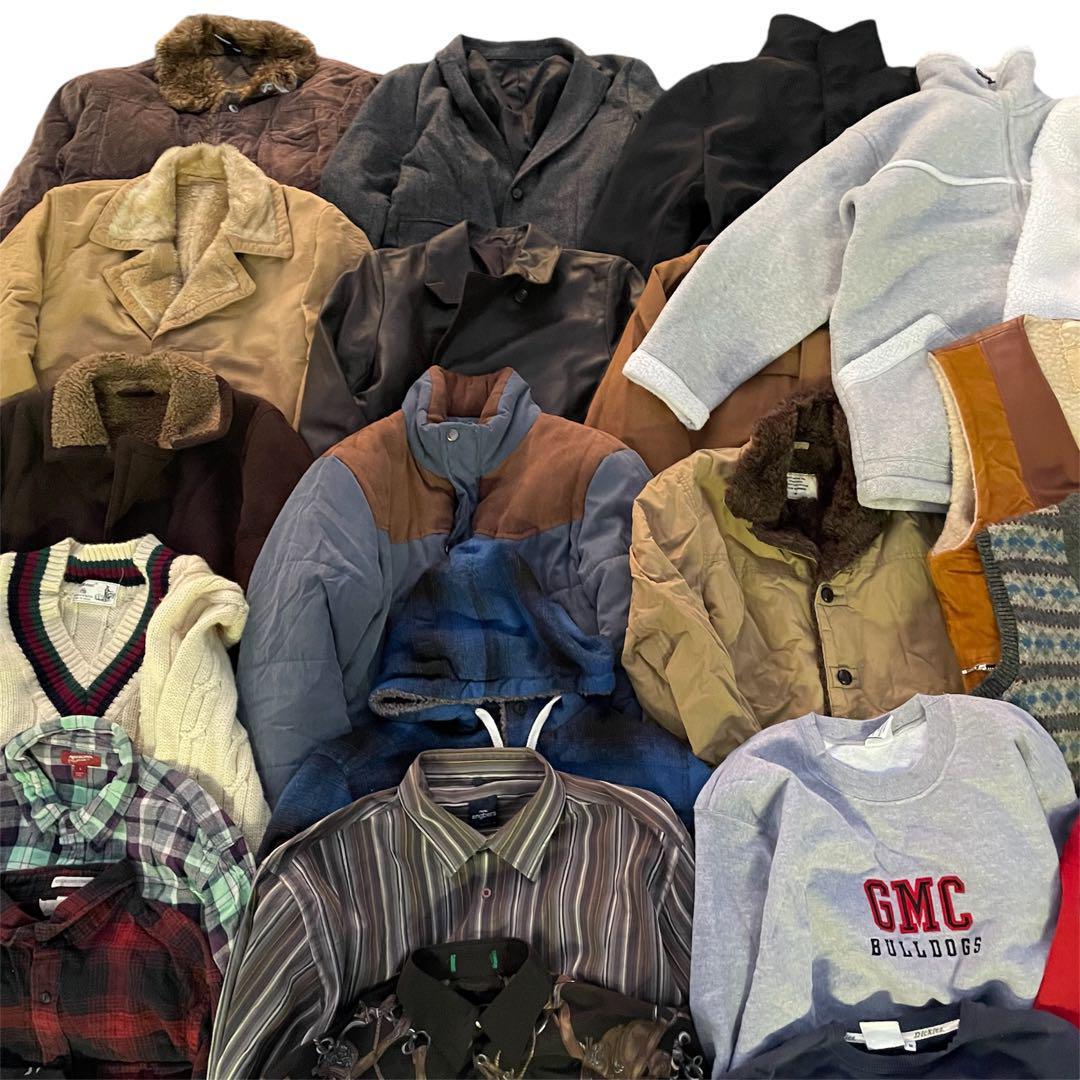 最安値　格安古着　50着まとめ売り　秋冬　長袖　20キロアソート　ハーフベール②