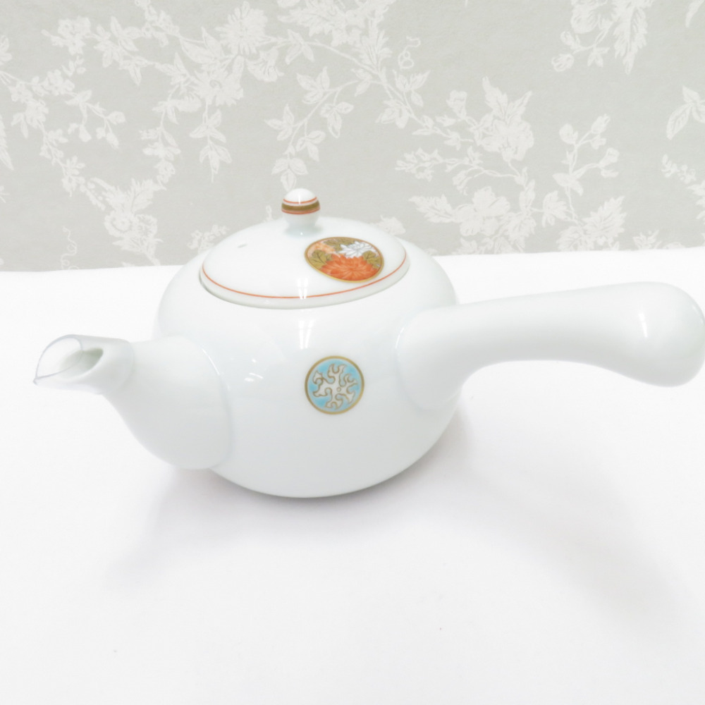 深川製磁 ふかがわせいじ 食器 有田焼 寿赤絵 急須茶器揃 茶器セット 6点セット 湯呑 共箱有_画像2