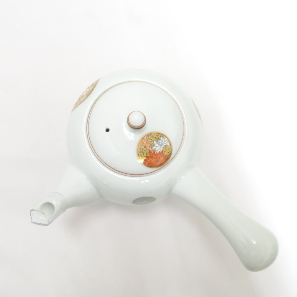 深川製磁 ふかがわせいじ 食器 有田焼 寿赤絵 急須茶器揃 茶器セット 6点セット 湯呑 共箱有_画像3