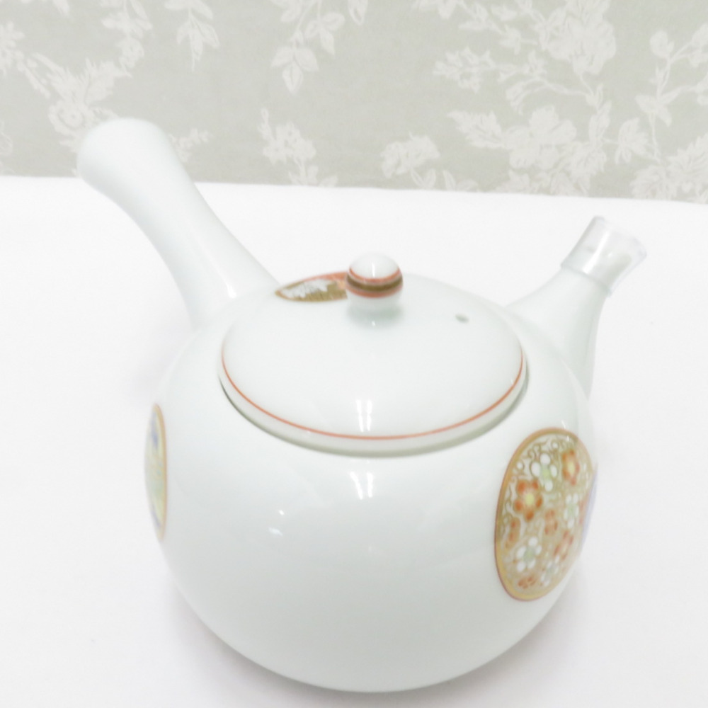 深川製磁 ふかがわせいじ 食器 有田焼 寿赤絵 急須茶器揃 茶器セット 6点セット 湯呑 共箱有_画像4