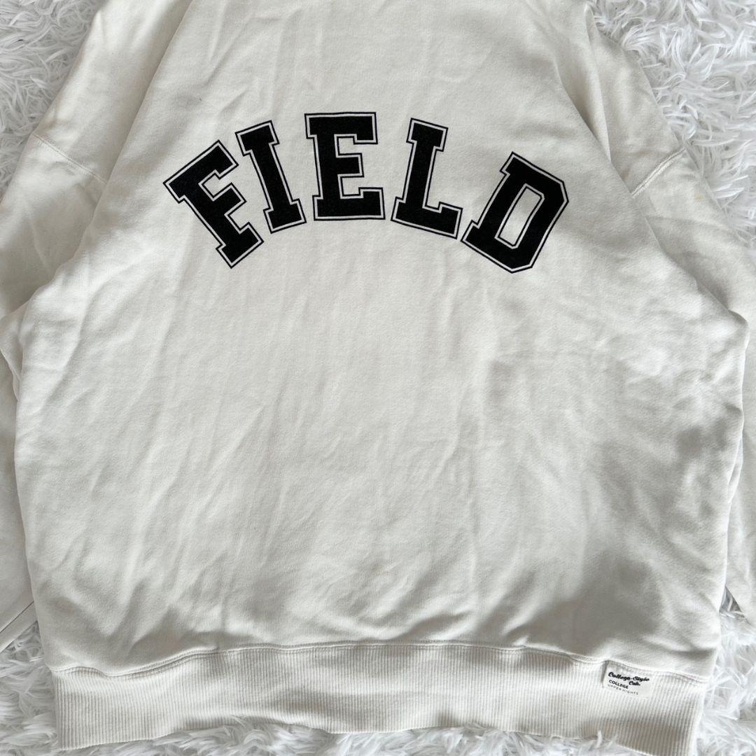 1円～■アッパーハイツ【スウェット パーカー サイズ M相当】UPPER HIGHTS COLLEGE プルオーバー プリント ホワイト 白 プリント　_画像3