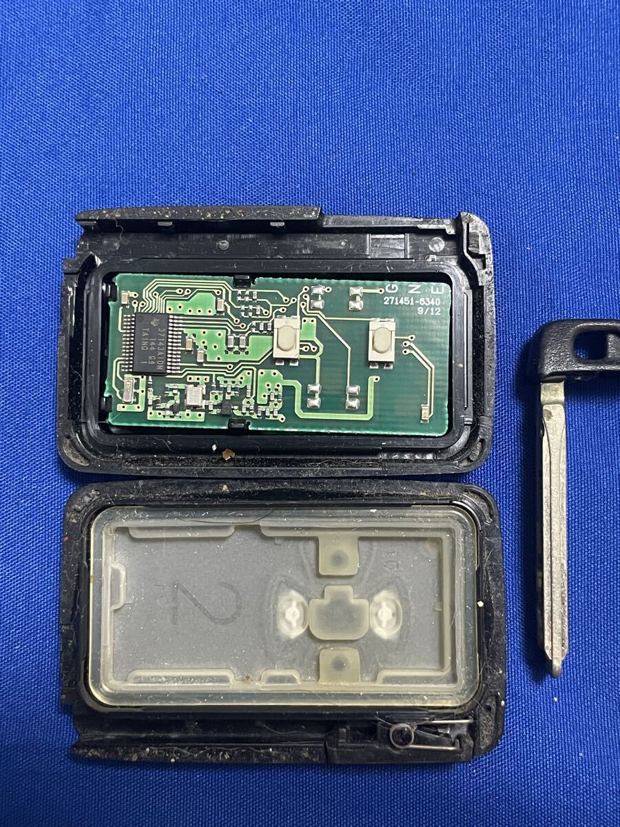 トヨタ 純正 スマートキー 2ボタン 271451-6340基盤 ヴィッツ ラクティス bB ベルタ カローラ ヴァンガード (113)_画像5