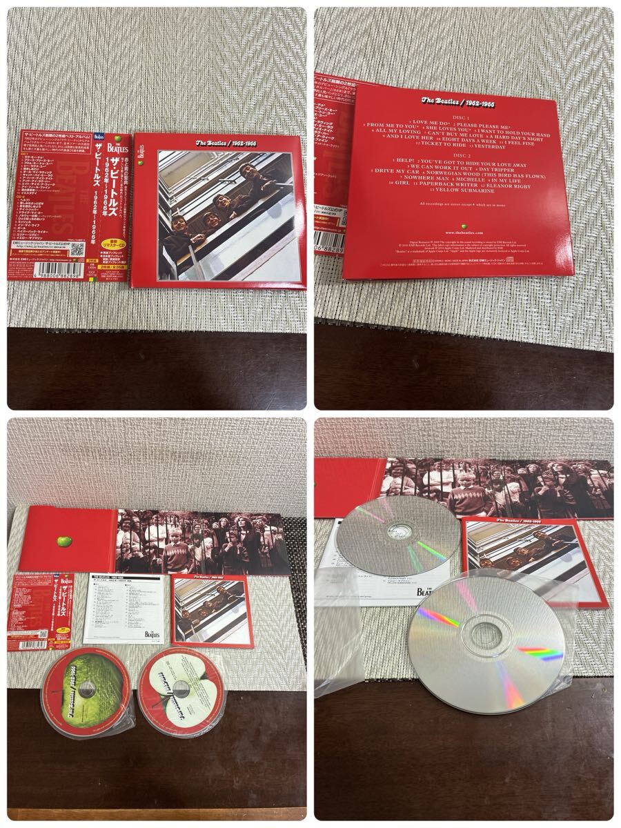 帯付/CD/ザ?ビートルズ/THE BEATLES/2枚組×2/赤盤/青盤/紙ジャケ/最新リマスター/