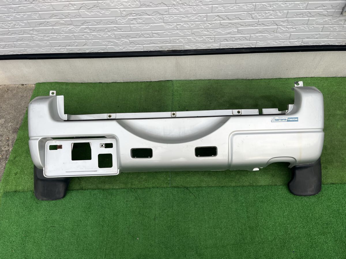 スズキ ジムニー JB23W 前期 1型 2型 Jimny 4WD 5F MT K6A 純正 リアバンパー Z2S シルバー マッドガード付き SUZUKI_画像1