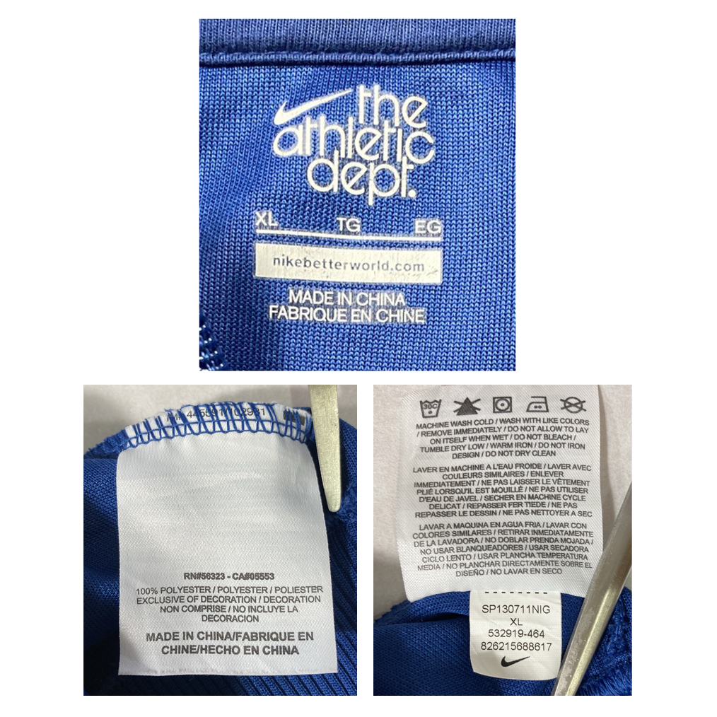 【USED】ナイキ NIKE トラックジャケット ジャージ 刺繍ロゴ Y2K 古着 XLサイズ ネイビー ☆送料無料☆_画像9