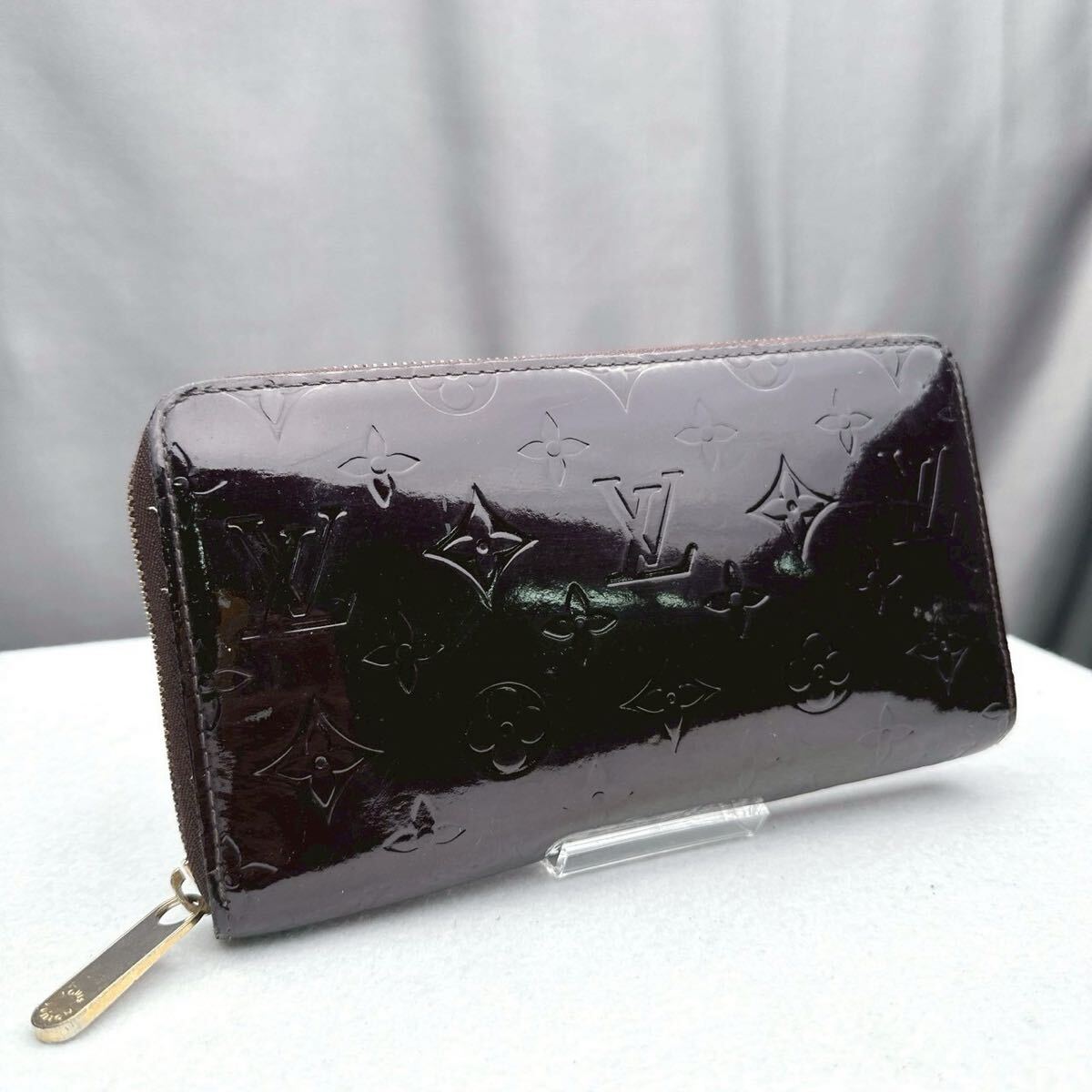 B004 ルイヴィトン LOUIS VUITTON ヴェルニ オーガナイザー ラウンドファスナー ジッピー 長財布 シリアル CA3038_画像1