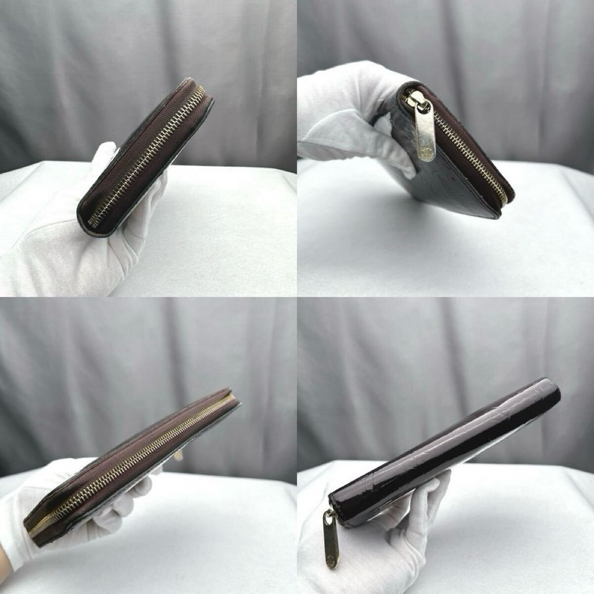 B004 ルイヴィトン LOUIS VUITTON ヴェルニ オーガナイザー ラウンドファスナー ジッピー 長財布 シリアル CA3038_画像3