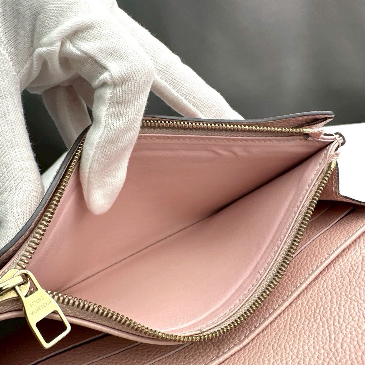 E119 LOUIS VUITTON ルイヴィトン アンプラント ポルトフォイユサラ ピンク 長財布 シリアル CA3105 男女兼用