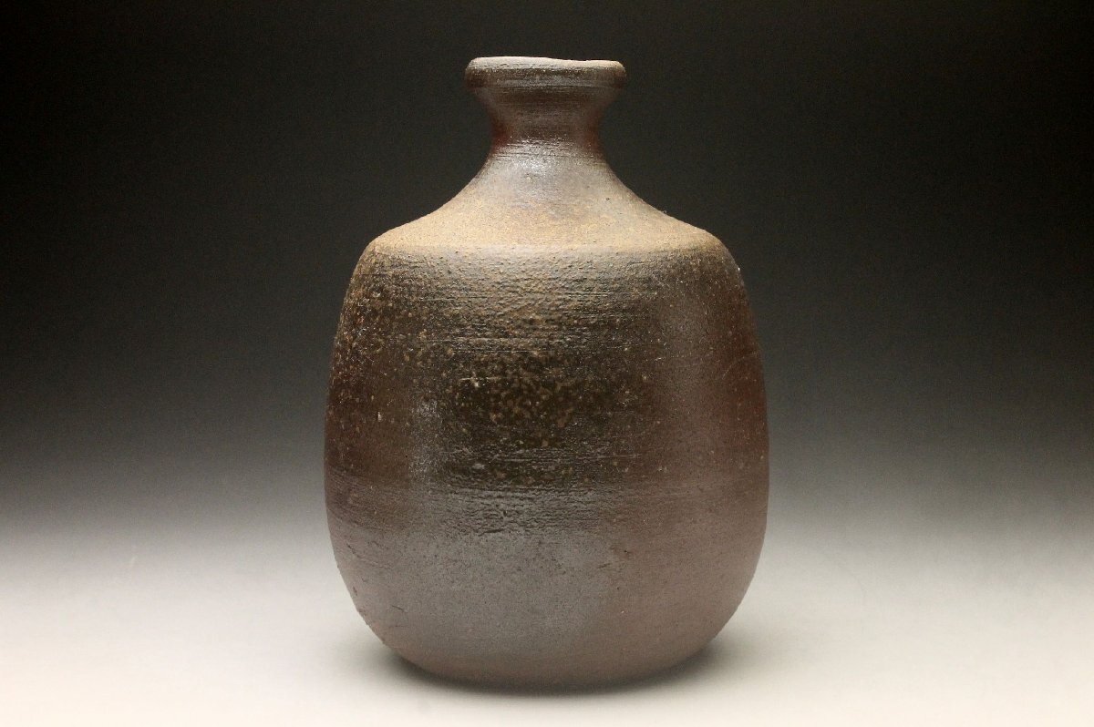 [ более .] Bizen . ваза высота .. структура бутылочка для сакэ * вместе без коробки царапина прекрасный товар < включение в покупку возможно >