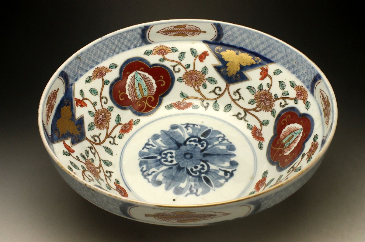 [ более .] старый Imari . удача .. сверху ... большая миска * диаметр :25.5cm времена предмет < включение в покупку возможно >