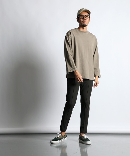 ◆The DUFFER of St.GEORGE ダンボールニット センタークリース イージーパンツ ブラック L ダファーオブセントジョージ ゴルフ パンツ◆_画像3