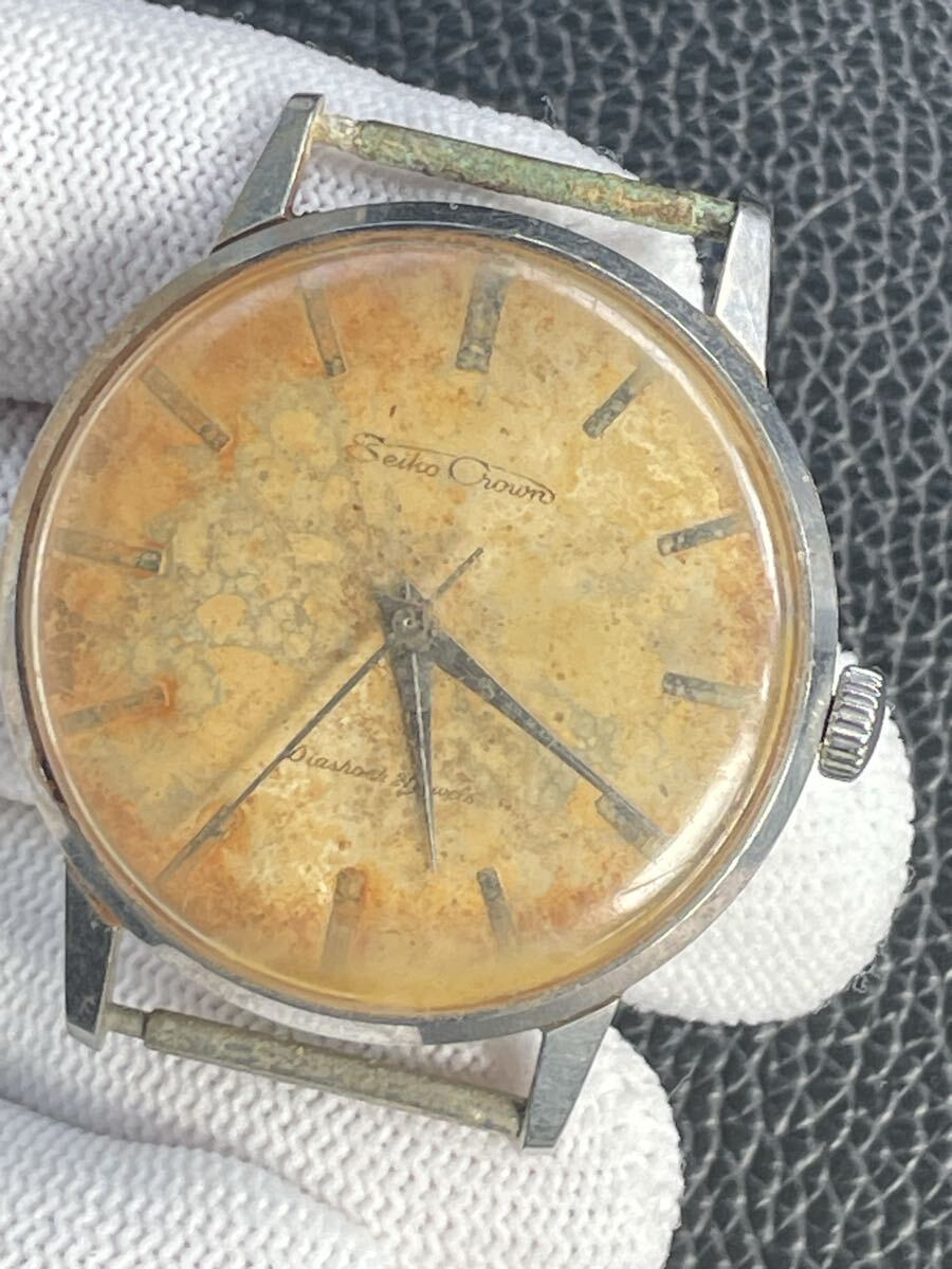腕時計 SEIKO セイコー CROWN Diashock 21石 手巻き中古品