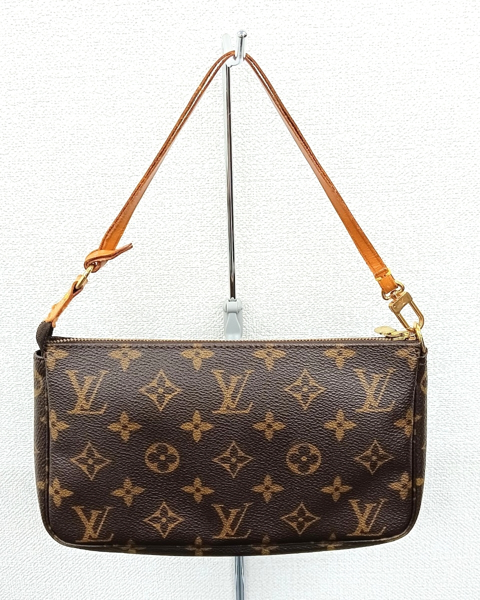 1円スタート LOUIS VUITTON ルイヴィトン モノグラム ポシェットアクセソワール ポーチ ハンドバッグ AR1918 付屬品なし 現(xiàn)狀品【K000964】