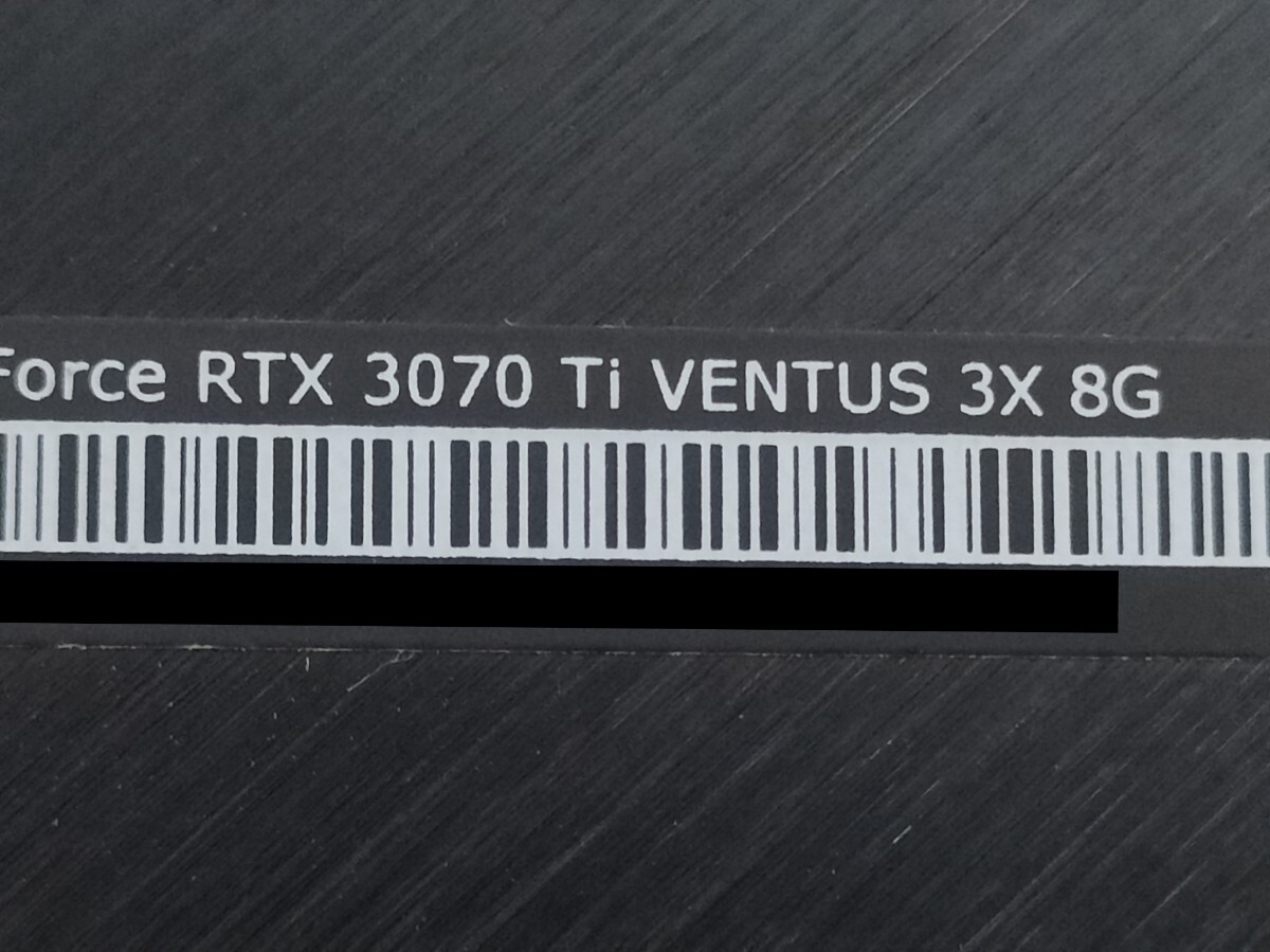 NVIDIA MSI GeForce RTX3070Ti 8GB VENTUS 3X 【グラフィックボード】