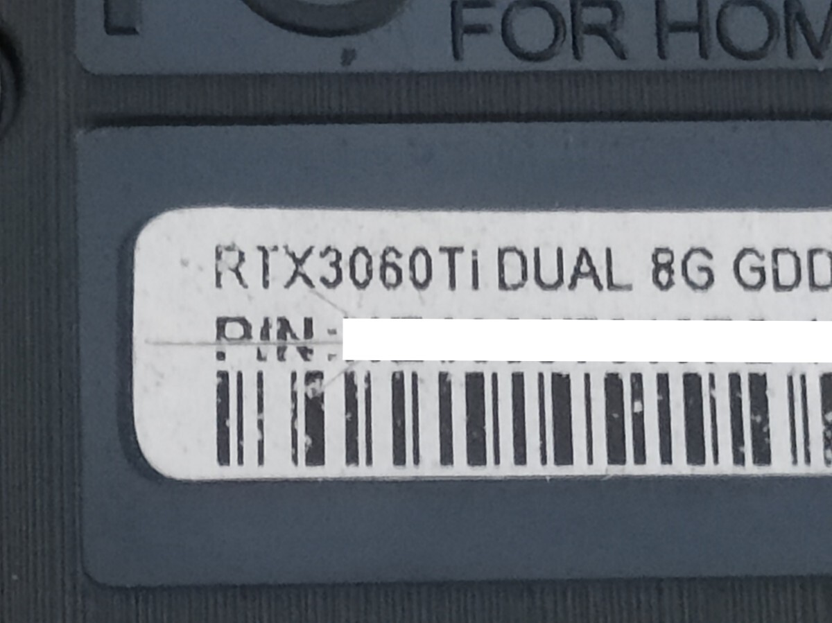 NVIDIA Palit GeForce RTX3060Ti 8GB DUAL 【グラフィックボード】