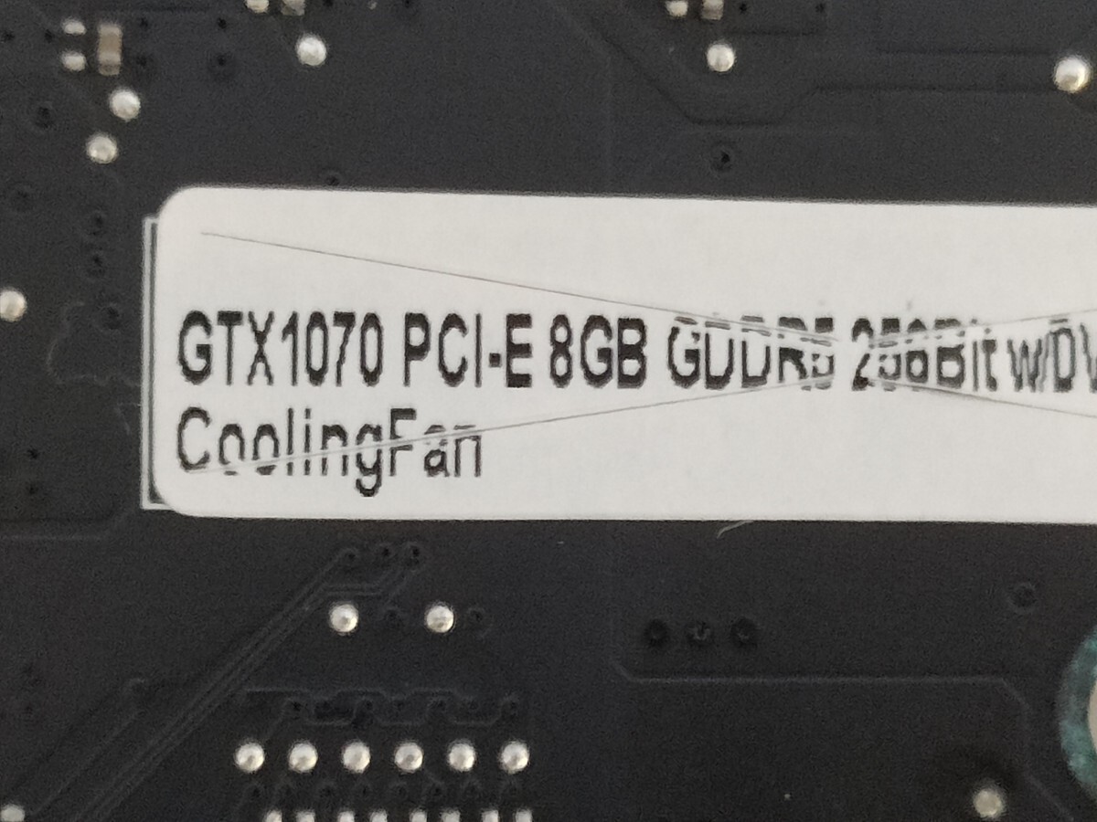 NVIDIA GeForce GTX GTX1070 8GB 【グラフィックボード】