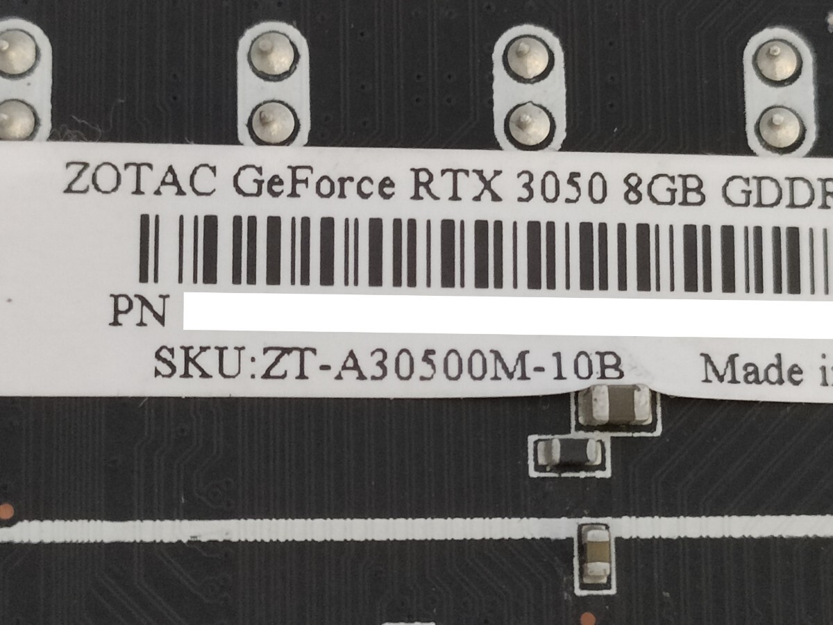 NVIDIA ZOTAC GeForce RTX3050 8GB 【グラフィックボード】