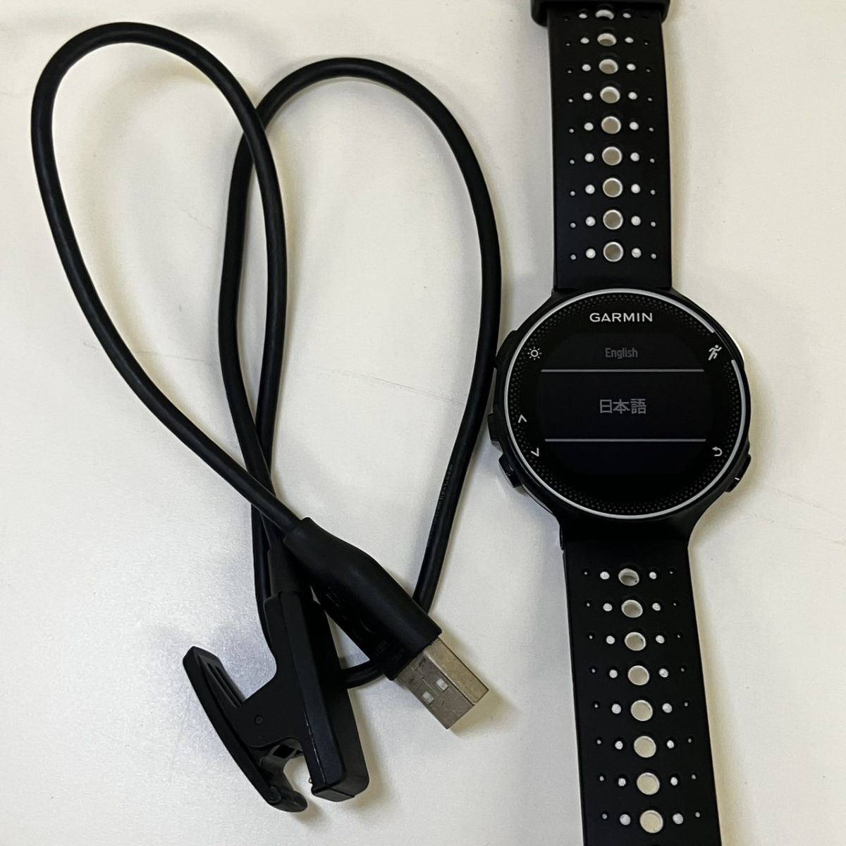 T010-HR2-137 ◎ GARMIN ガーミン For Athlete 230J スマートウォッチ 通電確認(rèn)済 充電ケーブル付き 腕時(shí)計(jì) ランニング スポーツ GPS HA