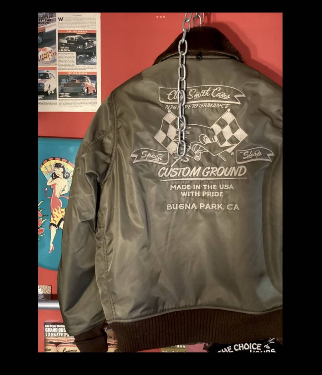 クレイスミス★新品★ジャケット★5100★フライト【LLW】オリーブ★バイカー★オリオンエース★CSY-5100★アメリカンロングリバー55_画像6