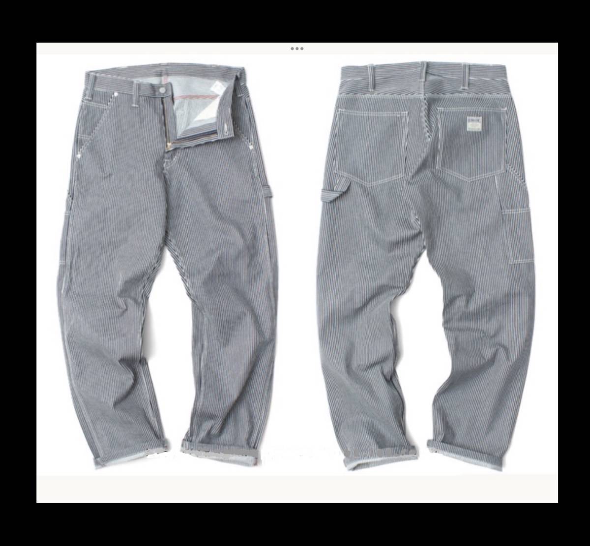 児島ジーンズ★新品★1200★ペインターパンツ【32inch】ヒッコリー★rnb-1200★Hooklet★日本製★アメリカンロングリバー55★世田谷ベース_画像2