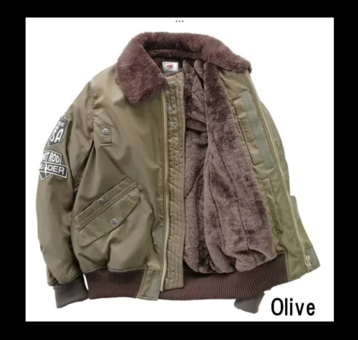 クレイスミス★新品★ジャケット★5100★フライト【LLW】オリーブ★バイカー★オリオンエース★CSY-5100★アメリカンロングリバー55_画像4