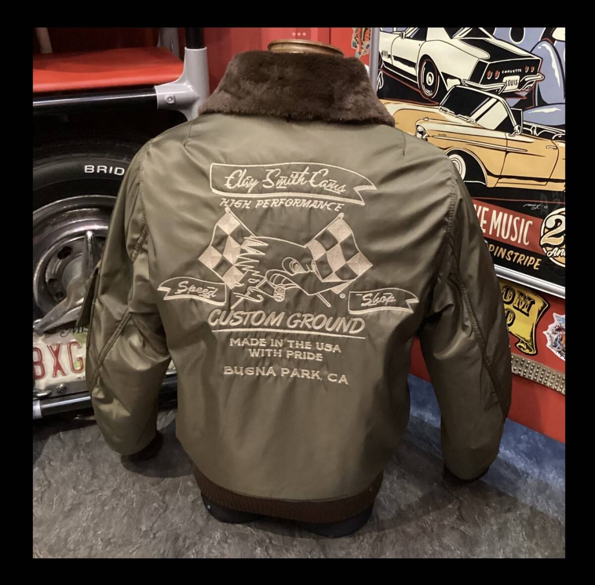 クレイスミス★新品★ジャケット★5100★フライト【LLW】オリーブ★バイカー★オリオンエース★CSY-5100★アメリカンロングリバー55_画像3