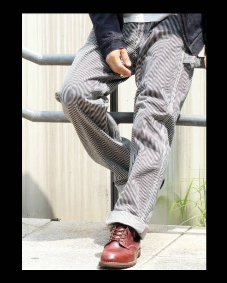 児島ジーンズ★新品★1200★ペインターパンツ【32inch】ヒッコリー★rnb-1200★Hooklet★日本製★アメリカンロングリバー55★世田谷ベース_画像8