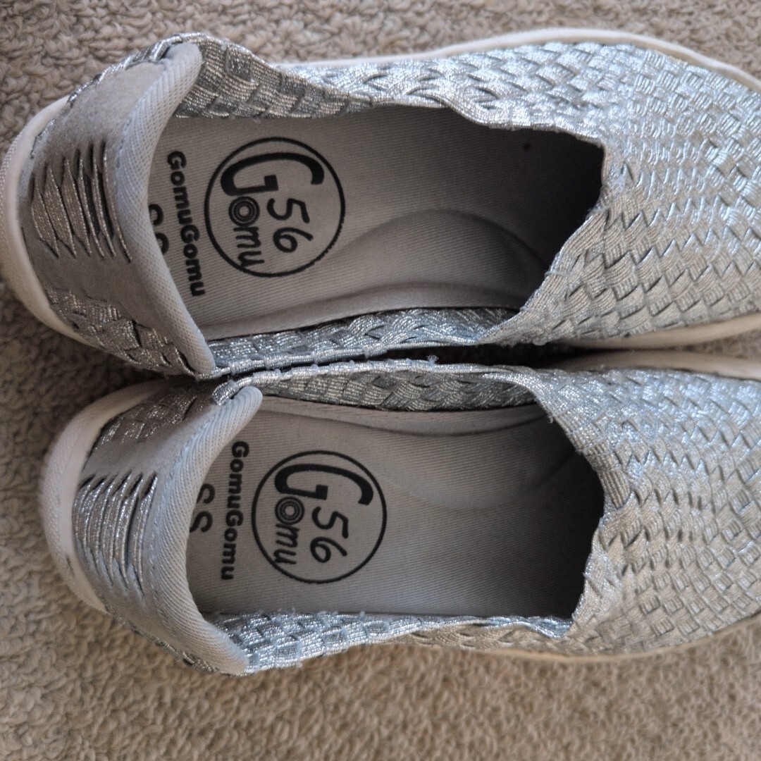 gomu56 ゴムゴム スニーカー 厚底スリッポン クリアグレー シルバー  スニーカー スリッポン GOMU ゴムゴム_画像2