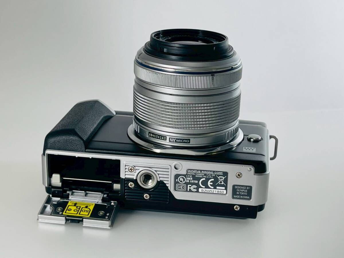 ★訳あり実用品★ オリンパス OLYMPUS E-PL1 ボディ 14-42mm F3.5-5.6 II R MSC / LH-40 ★シャッターOK! #A025