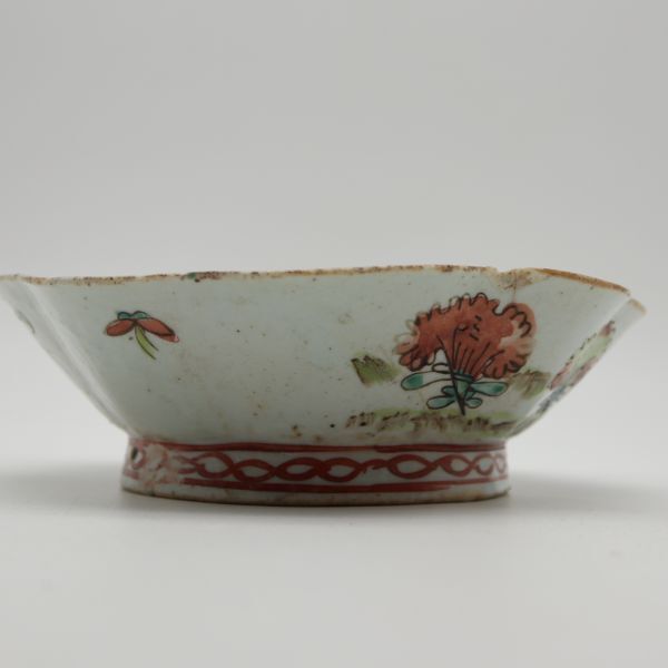 Ci7503 粉彩 絵皿 鶏 中鉢 直径約21cm 朝鮮美術 中国 古玩 古美術 年代物 古道具_画像5