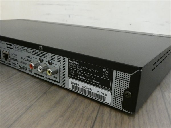 3TB☆17年☆東芝/REGZA☆HDDBDレコーダー☆DBR-T3007☆リモコン付☆3番組同時(shí)録畫/3D対応機(jī) 管CX35605