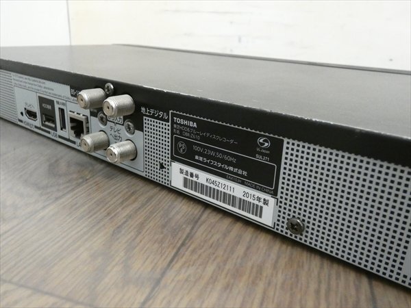 500GB☆15年☆東芝/REGZA☆HDD/BDレコーダー☆DBR-Z610☆リモコン付☆2番組同時(shí)録畫☆3D対応機(jī) 管CX35584