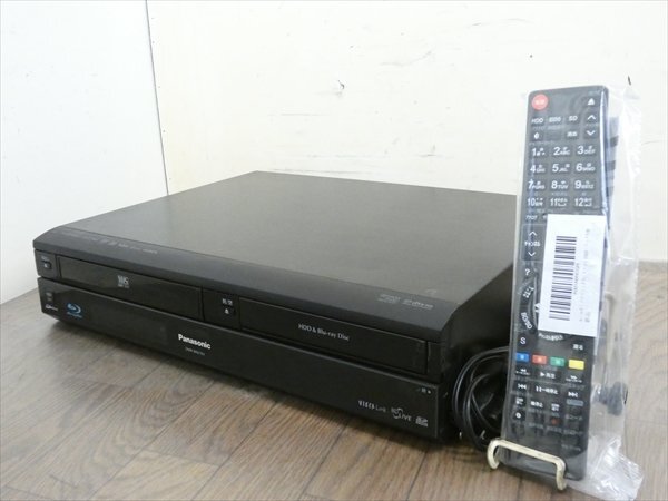 10年☆パナソニック/DIGA☆HDD/VHS一體型BDレコーダー☆DMR-BR670V☆リモコン付 管CX35617