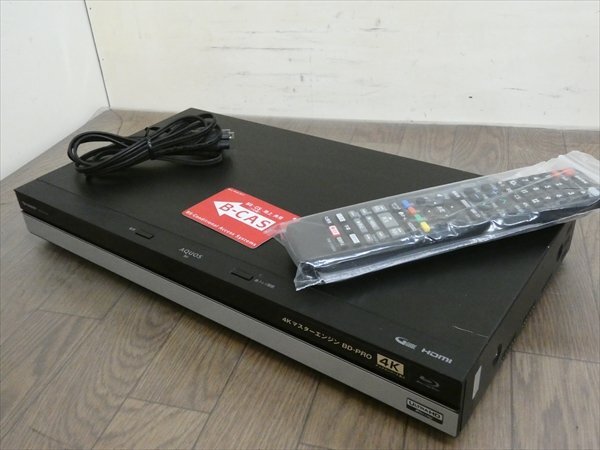 1TB☆17年☆シャープ/SHARP/AQUOS☆HDD/BDレコーダー☆BD-UT1100☆リモコン付 管SA8826