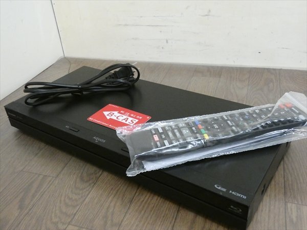 1TB☆19年☆シャープ/SHARP/AQUOS☆HDD/BDレコーダー☆2B-C10BW1☆リモコン付☆2番組同時録畫☆3D/4K対応機 管SA8828